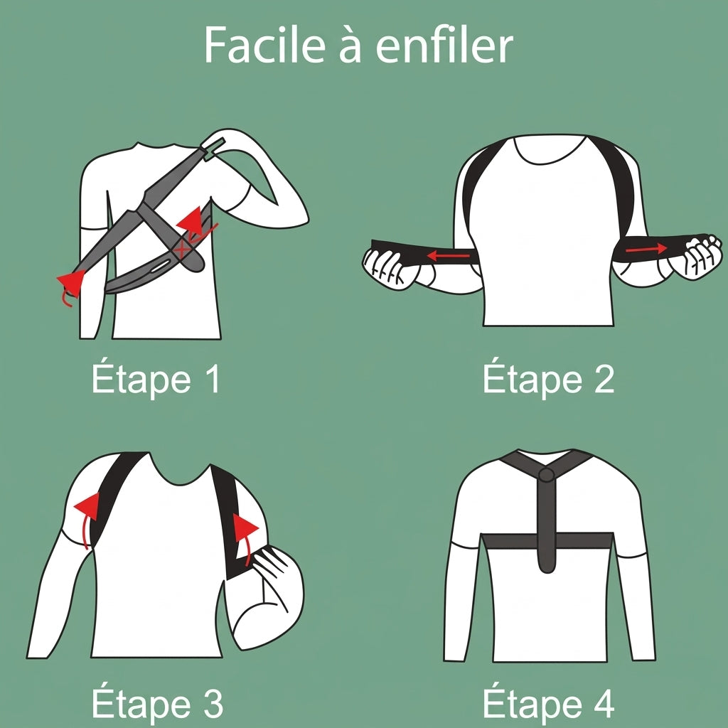 Ceinture Correctrice de Posture — Soutien Dos, Épaules & Clavicule